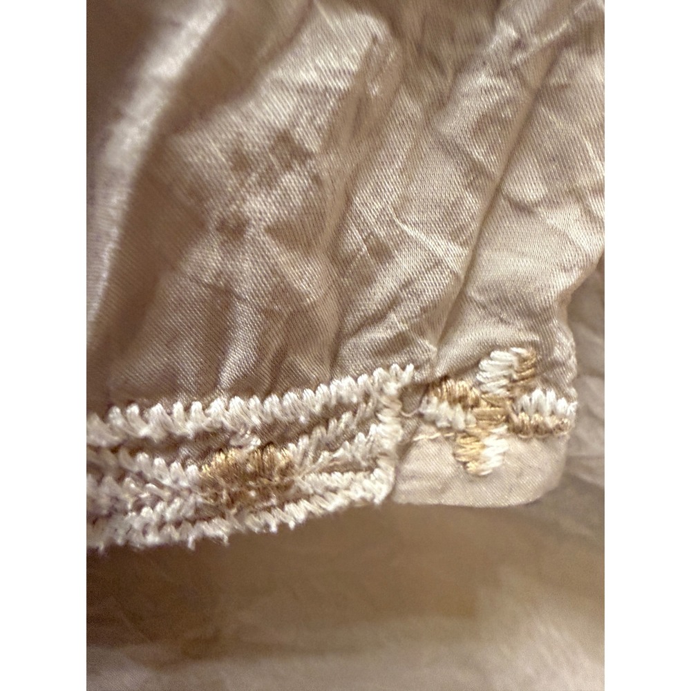 Johnny Was Embroidered Floral Dress Rayon Beige Boho C82763 Medium - Picture 5 of 11